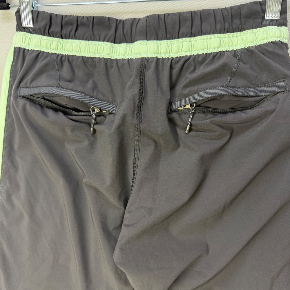 Lululemon Athletica Run Bandit Track Pants Black Mini Hyper Stripe Fresh Teal - Picture 9 of 16